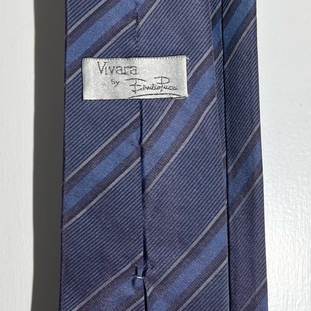 Emilio Pucci Blue Striped Men’s Neck Tie